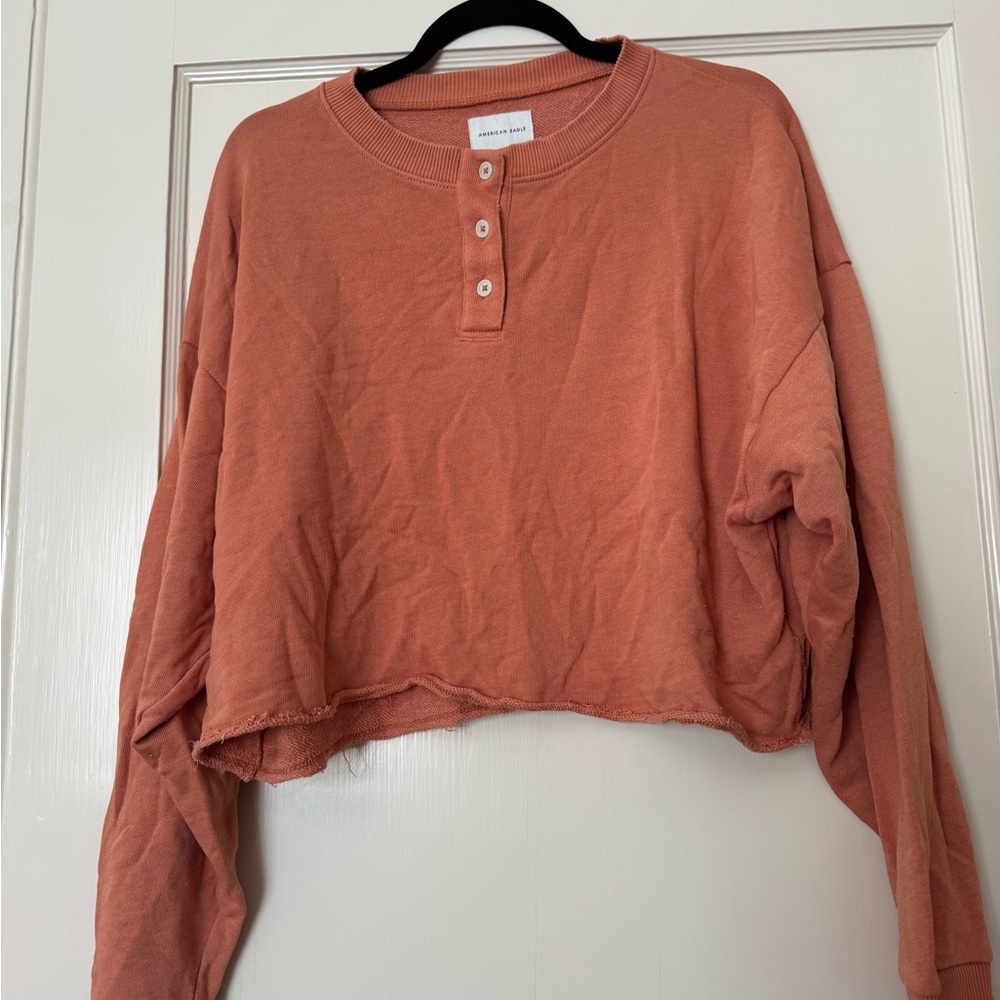 American Eagle Outfitters Rust Knit Top